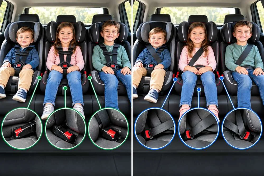 LATCH vs. Seat Belt for 3 Across