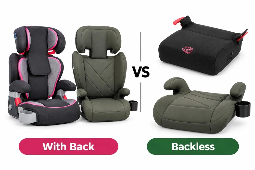 High Back vs. Backless Booster for 3 Across