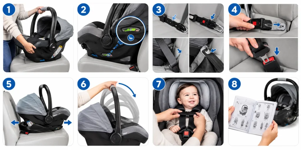 How to Install a Baseless Car Seat Correctly